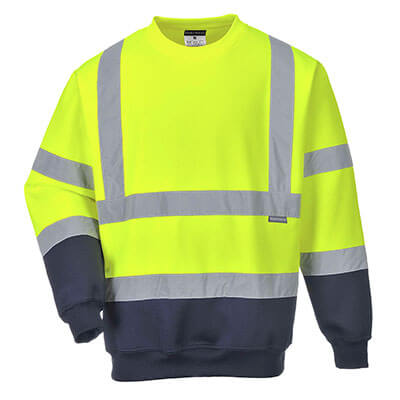 Portwest B306 Sweatshirt Hi Vis Yellow Front