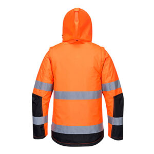 Portwest C469 3 in 1 Jacket Hi Vis Orange Back