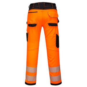 Portwest PW303 Trouser Black and Orange Back