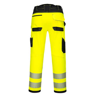 Portwest PW303 Trouser Black and Yellow Back