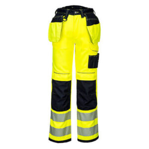 Portwest PW306 Holster Trouser Black and Yellow Front