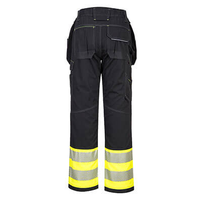 Portwest PW307 Holster Trouser Black and Yellow Back