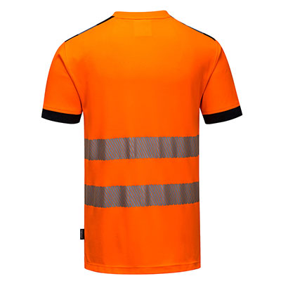 Portwest T181 Crew Neck Orange T Shirt Back