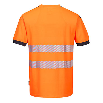 Portwest T181 Crew Neck Orange T Shirt Back