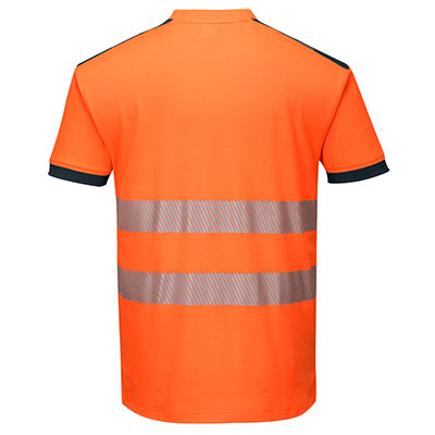 Portwest T181 Crew Neck Orange T Shirt Back