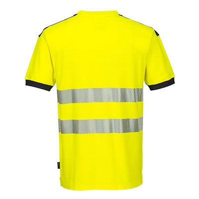 Portwest T181 Crew Neck Yellow T Shirt Back