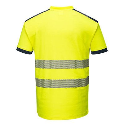 Portwest T181 Crew Neck Yellow T Shirt Back