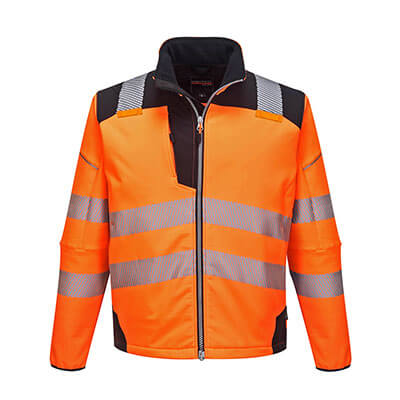 Portwest T402 Softshell Hi Vis Orange Front