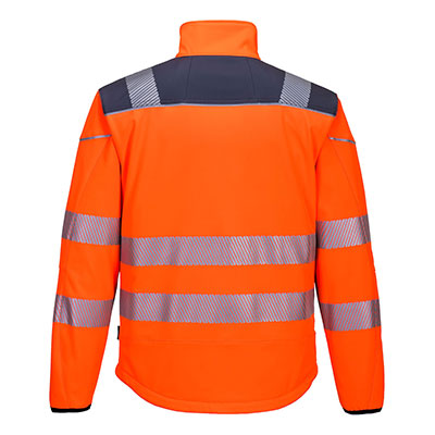 Portwest T402 Softshell Hi Vis Orange Back