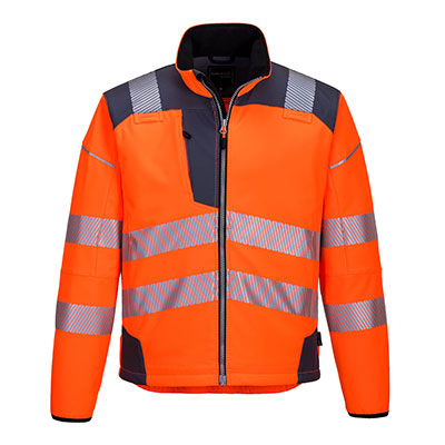 Portwest T402 Softshell Hi Vis Orange Front