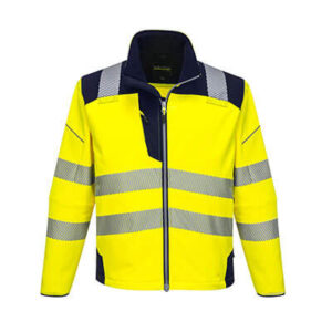 Portwest T402 Softshell Hi Vis Yellow front