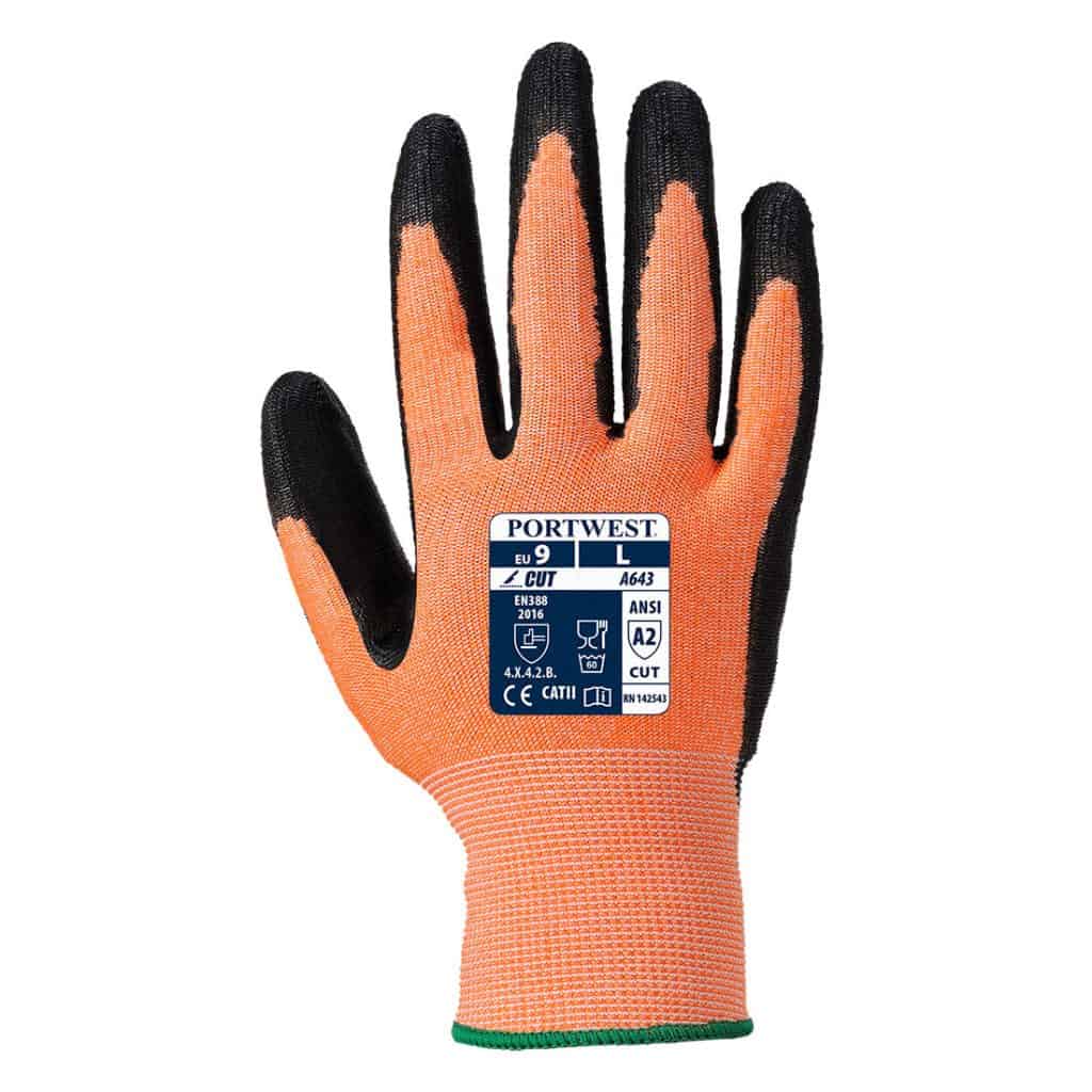 Portwest A643 - Amber Cut - Nitrile Foam Orange