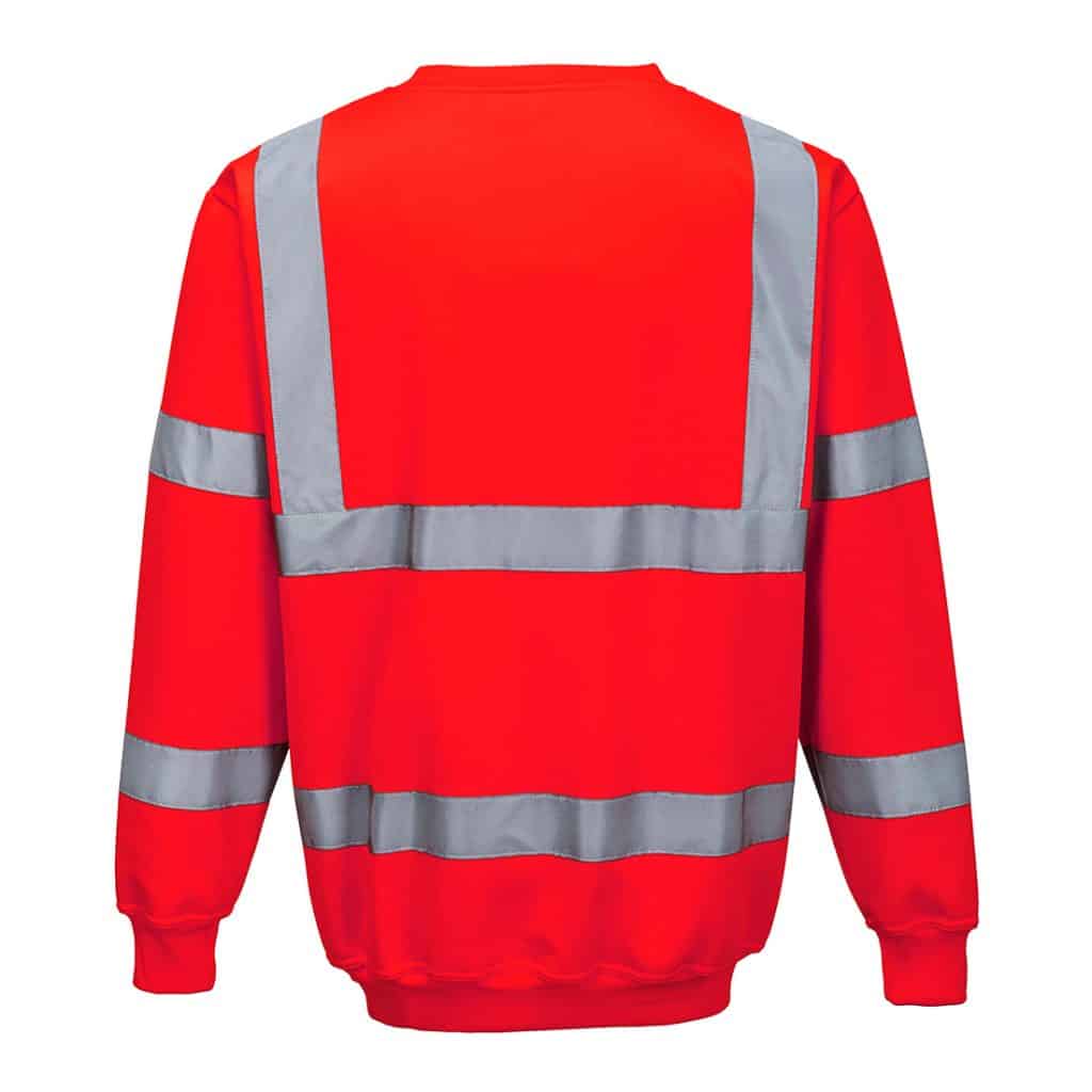 Portwest B303 - Hi-Vis Sweatshirt Red Back