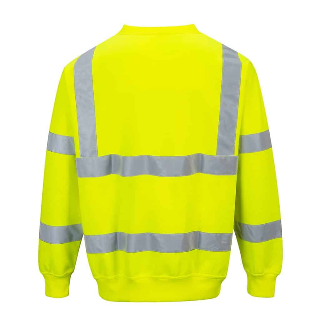 Portwest B303 - Hi-Vis Sweatshirt Yellow Back