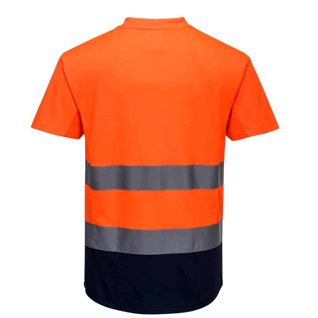 Portwest C395 Two-Tone Mesh T-Shirt Orange Back