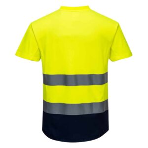 Portwest C395 Two-Tone Mesh T-Shirt Yellow Back