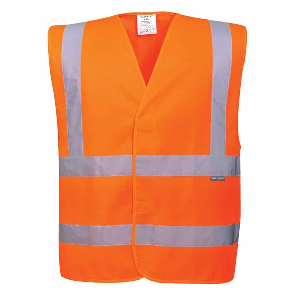 Portwest C470 Hi-Vis Two Band & Brace Vest Orange front