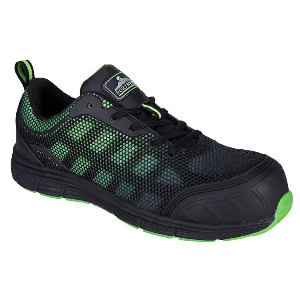 FT35 - Portwest Compositelite Ogwen Low Cut Trainer S1P Black and Green