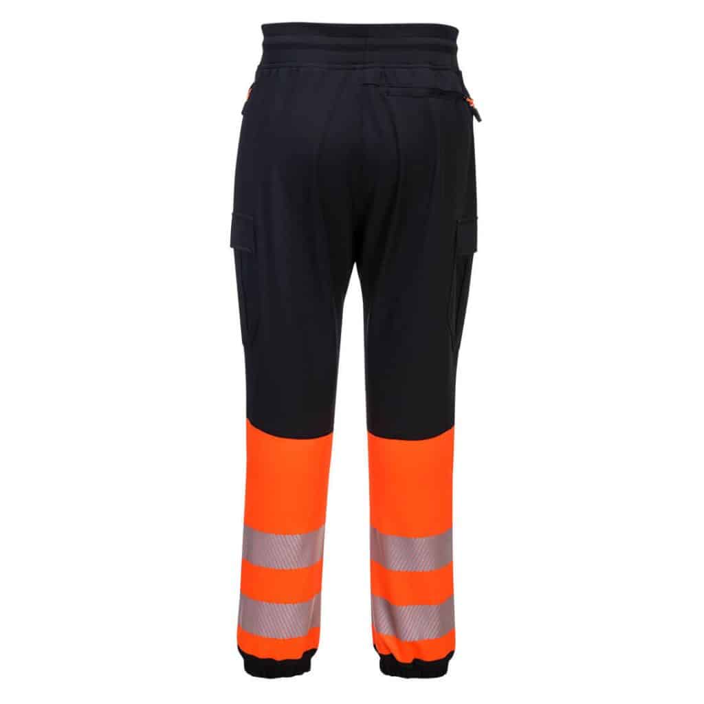 KX341 KX3 Hi-Vis Flexi Trouser By Portwest Orange Back