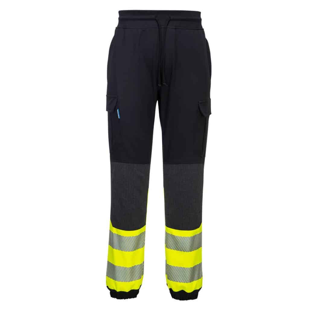 KX341 KX3 Hi-Vis Flexi Trouser By Portwest Yellow Front