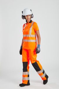 Portwest PW386 PW3 Women's Hi Vis Rain Trouser - Womens Orange hi vis rain trousers