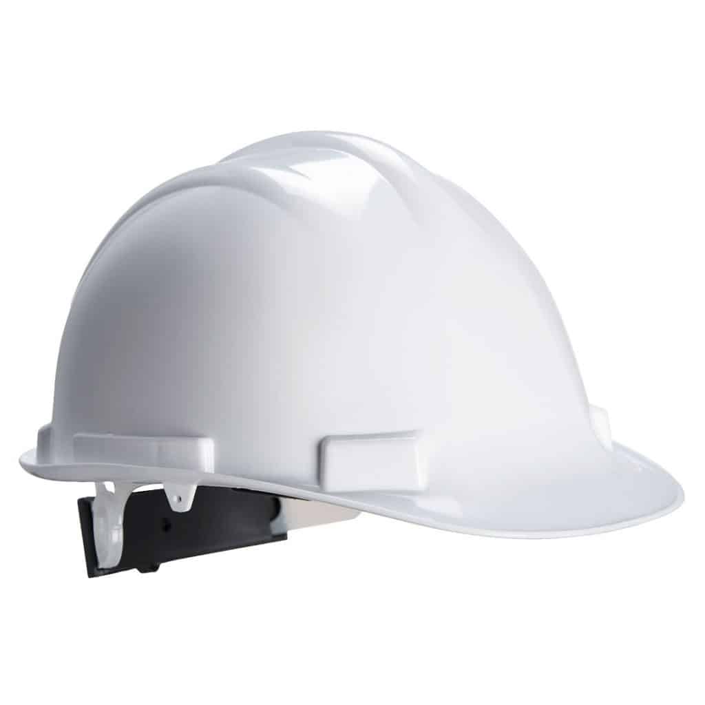 Portwest PS57 - Expertbase Safety Helmet Wheel Ratchet White Front