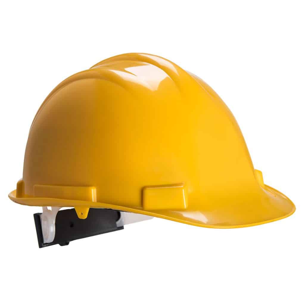 Portwest PS57 - Expertbase Safety Helmet Wheel Ratchet Yellow front