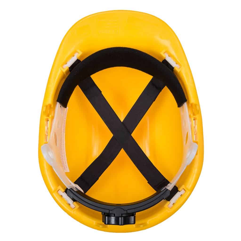 Portwest PS57 - Expertbase Safety Helmet Wheel Ratchet Yellow Inner