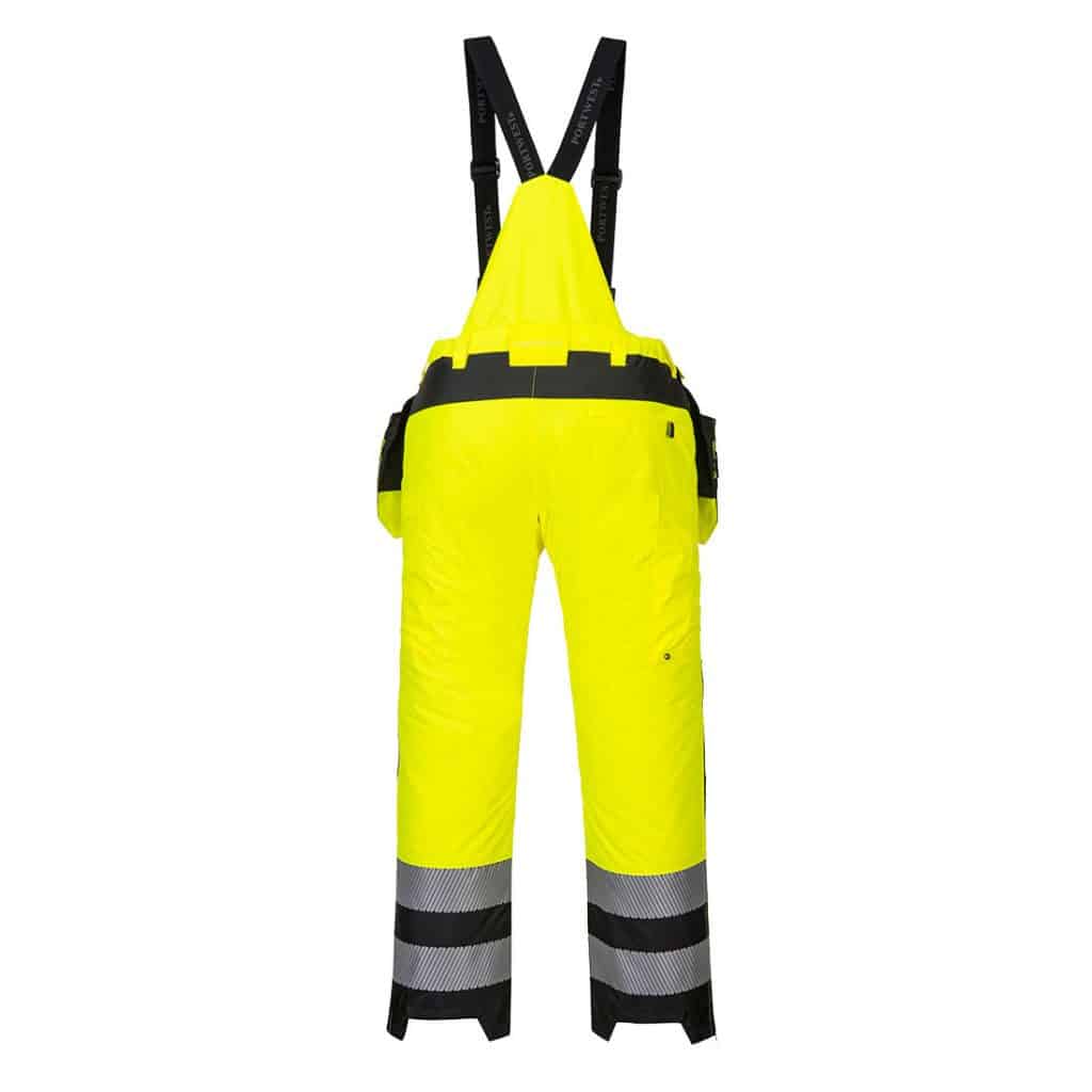 Portwest PW351 PW3 Hi-Vis Winter Trouser Yellow Back