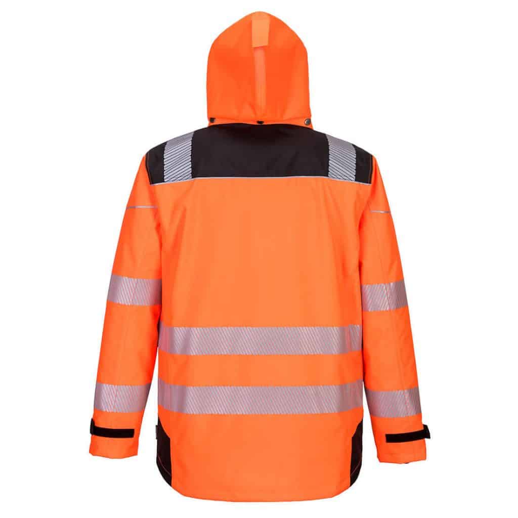 Portwest PW365 PW3 Hi-Vis 3-in-1 Jacket Orange Back