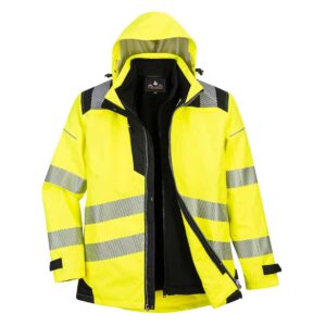 Portwest PW365 PW3 Hi-Vis 3-in-1 Jacket Yellow Front