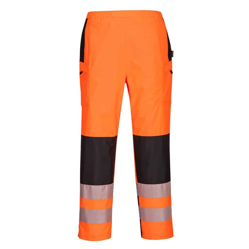 Portwest PW386 Orange womens waterproof Trouser Front