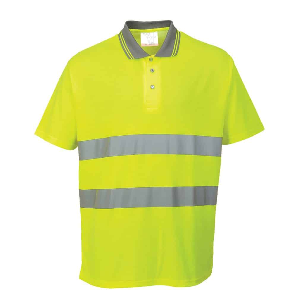 Portwest S171 - Cotton Comfort Polo Yellow Front