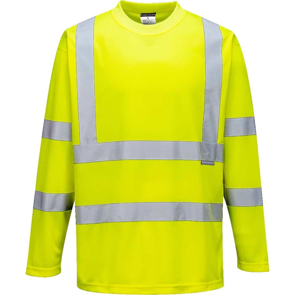 Portwest S178 - Hi-Vis Long Sleeved T-Shirt Yellow Front