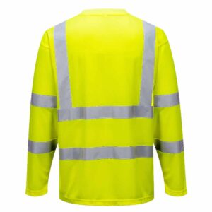 Portwest S178 - Hi-Vis Long Sleeved T-Shirt Yellow Back