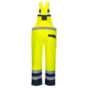 Portwest S488 Contrast Bib & Brace Yellow Back