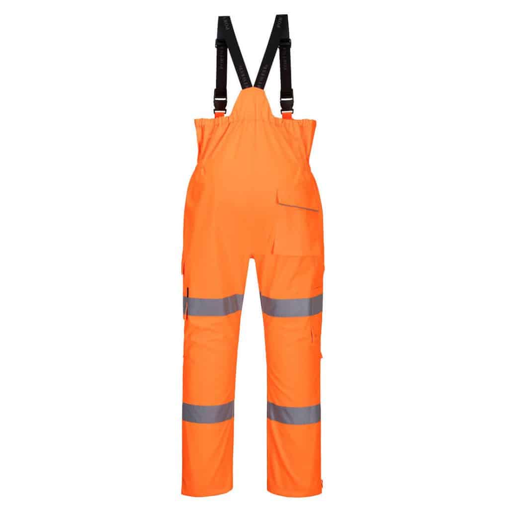 Portwest S594 Extreme Bib & Brace Orange Back