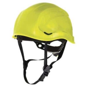 Delta Plus Granite Peak Red Safety Helmet Yellow - hard hats with chin straps