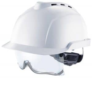 MSA V gard 930 Vented Helmet with clear safety glasses