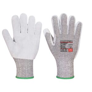 Portwest A674 Leather Cut Glove Grey - work leather gloves