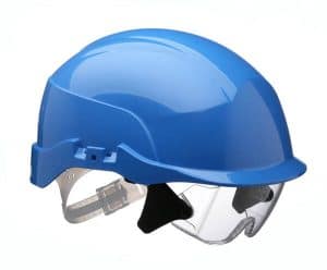 Centurion spectrum safety helmet blue with eye shield