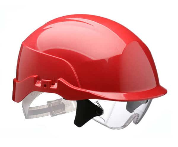 Centurion Spectrum safety helmet red with eye shield