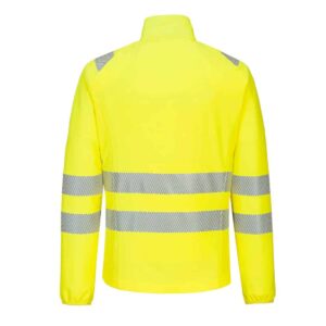 Portwest DX481 Zipped Base Layer Yellow Rear