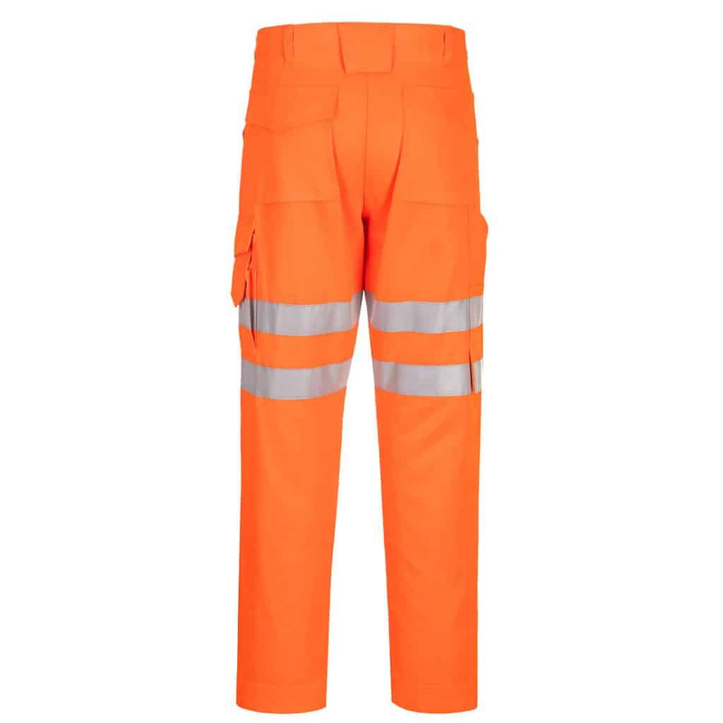 Portwest EC40 High Visibility Trouser Orange Rear