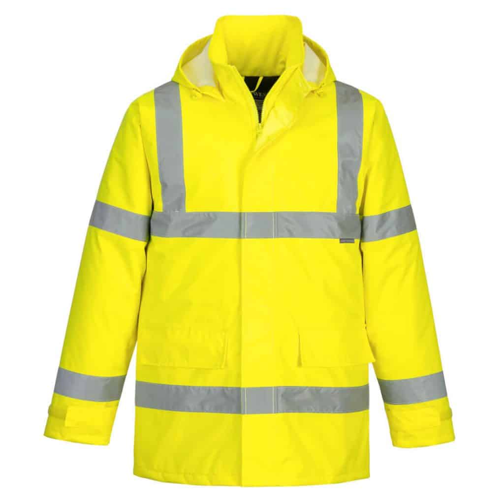 Portwest EC60 high visibility winter jacket Yellow