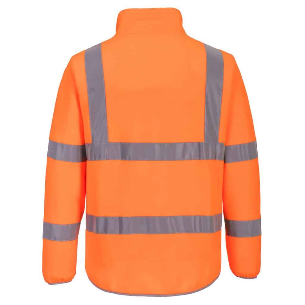 Portwest EC70 High visibility Fleece Jacket Orange Rear