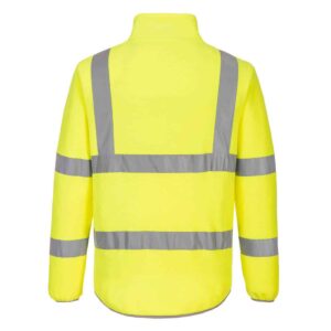 Portwest EC70 High visibility Fleece Jacket Yellow Rear