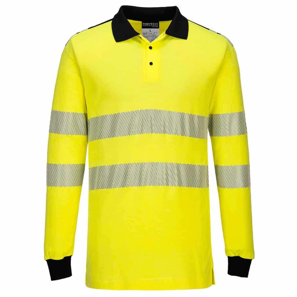 Portwest FR702 WX3 Yellow Flame Resistant Polo Shirt