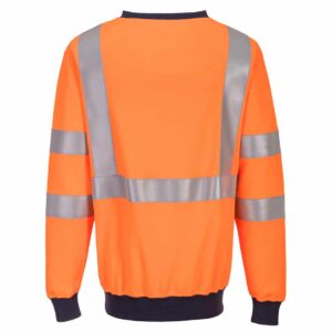 Portwest FR703 Flame resistant Sweatshirt Orange rear