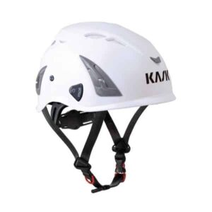 KASK Plasma AQ Safety Helmet white with a 4 point chinstrap